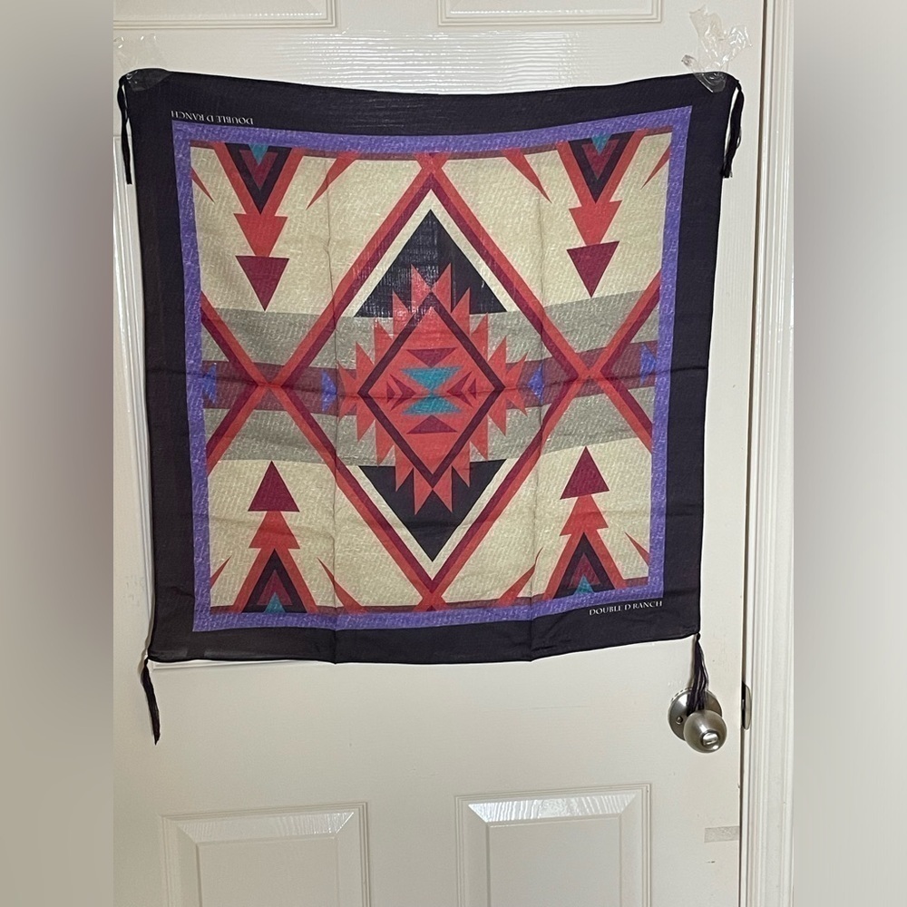 New Double D Ranch Good Robe Scarf Coral Beige Purple Black Red Blue 25" x 25"  